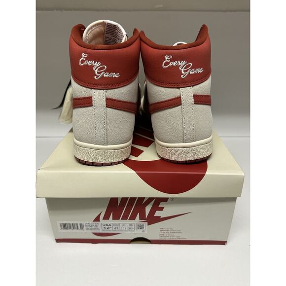 DS Jordan Air Ship PE SP Mid Every Game - Dune Red SZ 12.5 Damaged Box main image 5